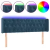 Image de vidaXL TÃªte de lit Ã  LED Bleu foncÃ© 147x16x78/88 cm Velours