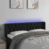 Image de vidaXL TÃªte de lit Ã  LED Noir 163x16x78/88 cm Velours