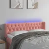 Image de vidaXL TÃªte de lit Ã  LED Rose 163x16x78/88 cm Velours