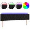 Image de vidaXL TÃªte de lit Ã  LED Noir 183x16x78/88 cm Velours