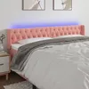 Image de vidaXL TÃªte de lit Ã  LED Rose 183x16x78/88 cm Velours