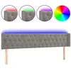Image de vidaXL TÃªte de lit Ã  LED Gris clair 203x16x78/88 cm Velours