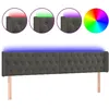 Image de vidaXL TÃªte de lit Ã  LED Gris foncÃ© 203x16x78/88 cm Velours