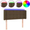Image de vidaXL TÃªte de lit Ã  LED Marron foncÃ© 103x16x78/88 cm Tissu