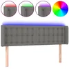 Image de vidaXL TÃªte de lit Ã  LED Gris foncÃ© 147x16x78/88 cm Tissu