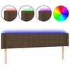 Image de vidaXL TÃªte de lit Ã  LED Marron foncÃ© 163x16x78/88 cm Tissu