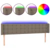 Image de vidaXL TÃªte de lit Ã  LED Taupe 183x16x78/88 cm Tissu
