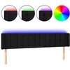 Image de vidaXL TÃªte de lit Ã  LED Noir 203x16x78/88 cm Tissu