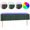 Image de vidaXL TÃªte de lit Ã  LED Vert foncÃ© 163x16x78/88 cm Velours