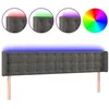 Image de vidaXL TÃªte de lit Ã  LED Gris foncÃ© 183x16x78/88 cm Velours