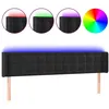 Image de vidaXL TÃªte de lit Ã  LED Noir 183x16x78/88 cm Velours