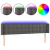 Image de vidaXL TÃªte de lit Ã  LED Gris foncÃ© 203x16x78/88 cm Velours