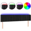 Image de vidaXL TÃªte de lit Ã  LED Noir 203x16x78/88 cm Velours