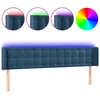 Image de vidaXL TÃªte de lit Ã  LED Bleu foncÃ© 203x16x78/88 cm Velours