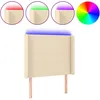 Image de vidaXL TÃªte de lit Ã  LED CrÃ¨me 103x16x118/128 cm Tissu