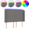 Image de vidaXL TÃªte de lit Ã  LED Gris foncÃ© 147x16x118/128 cm Tissu