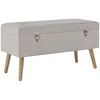 Image de vidaXL TÃªte de lit Ã  LED Taupe 147x16x118/128 cm Tissu