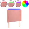 Image de vidaXL TÃªte de lit Ã  LED Rose 83x16x118/128 cm Velours