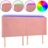 Image de vidaXL TÃªte de lit Ã  LED Rose 203x16x118/128 cm Velours