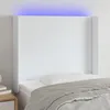 Image de vidaXL TÃªte de lit Ã  LED Blanc 83x16x118/128 cm Similicuir