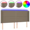Image de vidaXL TÃªte de lit Ã  LED Taupe 203x16x118/128 cm Tissu