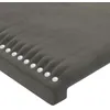 Image de vidaXL TÃªte de lit Ã  LED Gris foncÃ© 147x16x118/128 cm Velours