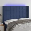 Image de vidaXL TÃªte de lit Ã  LED Bleu 147x16x118/128 cm Tissu