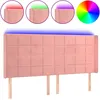 Image de vidaXL TÃªte de lit Ã  LED Rose 163x16x118/128 cm Velours