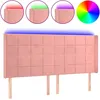 Image de vidaXL TÃªte de lit Ã  LED Rose 203x16x118/128 cm Velours