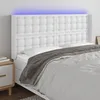Image de vidaXL TÃªte de lit Ã  LED Blanc 147x16x118/128 cm Similicuir