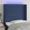 Image de vidaXL TÃªte de lit Ã  LED Bleu 93x16x118/128 cm Tissu