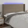 Image de vidaXL TÃªte de lit Ã  LED Taupe 163x16x118/128 cm Tissu
