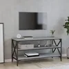 Image de vidaXL TÃªte de lit Ã  LED Gris foncÃ© 183x16x118/128 cm Tissu