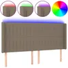 Image de vidaXL TÃªte de lit Ã  LED Taupe 163x16x118/128 cm Tissu