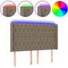 Image de vidaXL TÃªte de lit Ã  LED Taupe 147x16x118/128 cm Tissu