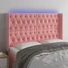 Image de vidaXL TÃªte de lit Ã  LED Rose 147x16x118/128 cm Velours