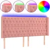Image de vidaXL TÃªte de lit Ã  LED Rose 203x16x118/128 cm Velours