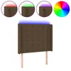 Image de vidaXL TÃªte de lit Ã  LED Marron foncÃ© 93x16x118/128 cm Tissu