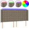 Image de vidaXL TÃªte de lit Ã  LED Taupe 163x16x118/128 cm Tissu