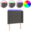 Image de vidaXL TÃªte de lit Ã  LED Gris foncÃ© 103x16x118/128 cm Velours
