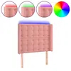 Image de vidaXL TÃªte de lit Ã  LED Rose 103x16x118/128 cm Velours