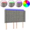 Image de vidaXL TÃªte de lit Ã  LED Gris clair 147x16x118/128 cm Velours