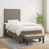 Image de vidaXL Lit Ã  sommier tapissier avec matelas Taupe 80x200 cm Tissu