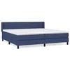 Image de Lit Ã  sommier tapissier avec matelas Bleu 200x200 cm Tissu