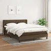 Image de 3129948 vidaXL Lit Ã  sommier tapissier avec matelas Marron foncÃ© 140x190 cm