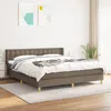 Image de vidaXL Sommier Ã  lattes de lit avec matelas Taupe 180x200 cm Tissu