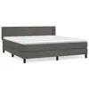 Image de Lit Ã  sommier tapissier et matelas Gris foncÃ© 160x200cm Velours