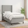 Image de 3131249 vidaXL Lit Ã  sommier tapissier avec matelas Gris clair 100x200cm Tissu