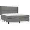 Image de Lit Ã  sommier tapissier avec matelas Gris foncÃ© 180x200cm Tissu
