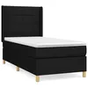 Image de vidaXL Lit Ã  sommier tapissier avec matelas Noir 90x200 cm Tissu